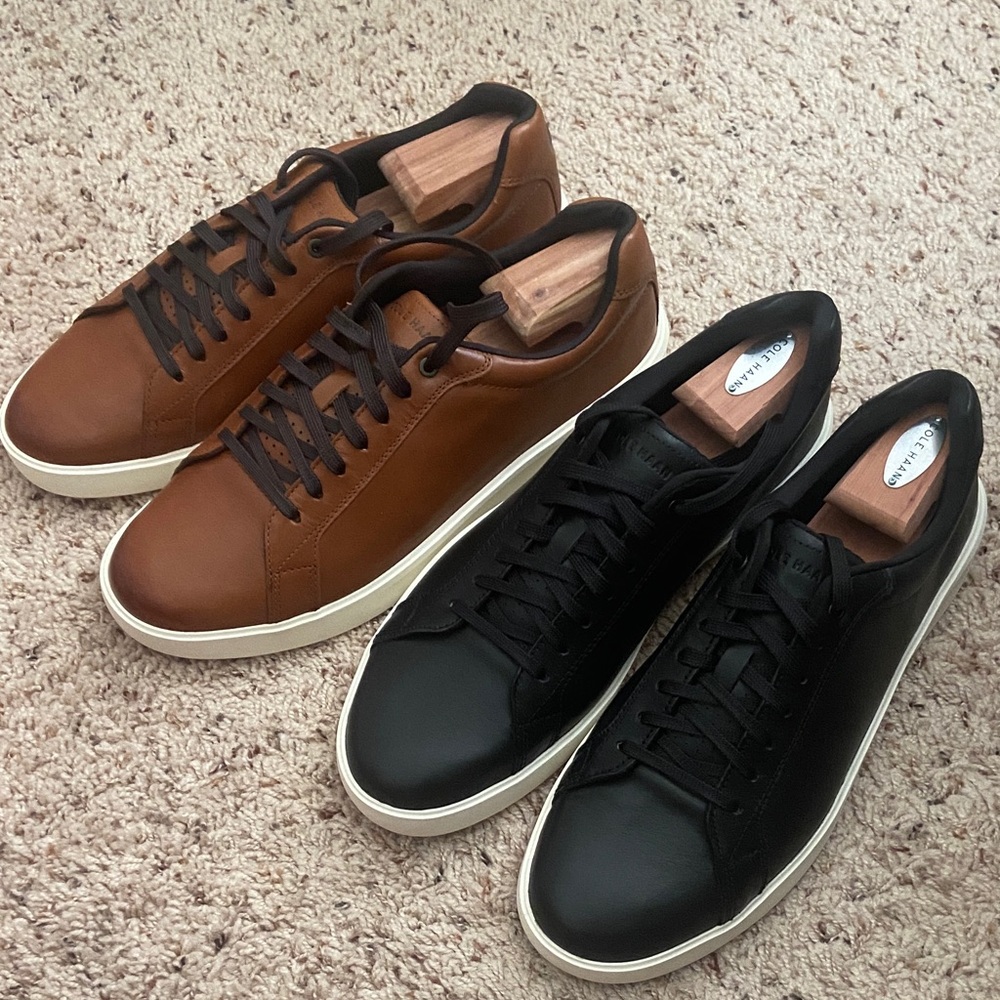 Cole Haan Brown and Black Leather Sneakers